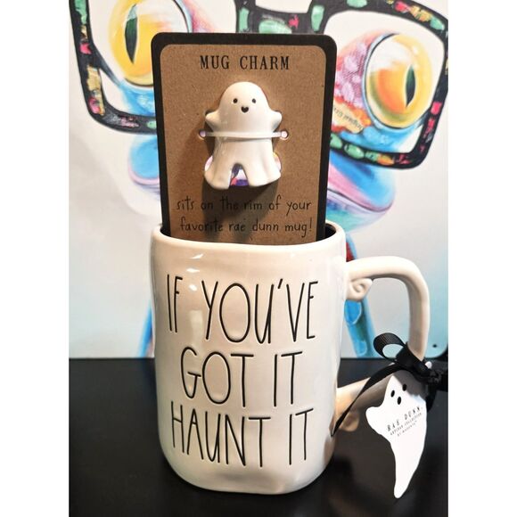 NWT - Rae Dunn If You Got It Haunt It Ceramic Mug - Picture 1 of 6